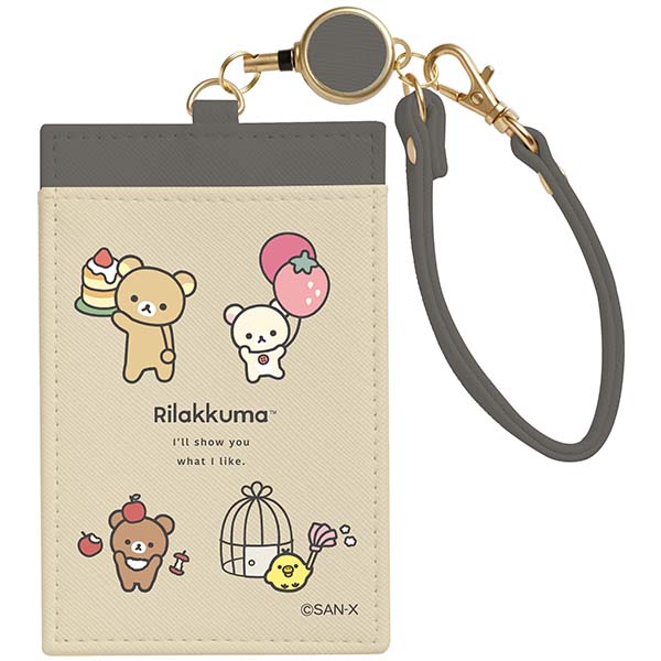 Japan San-X Rilakkuma Reel Card Holder Pass Case (Favorite Things)