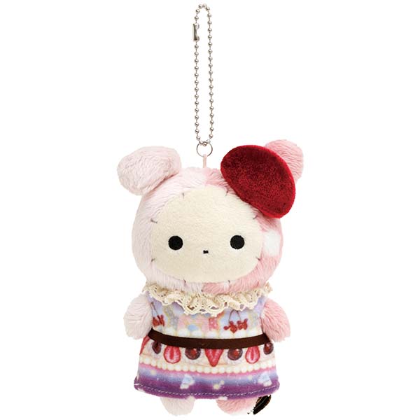 Japan San-X Sentimental Circus Plush Doll Keychain (Cherry)