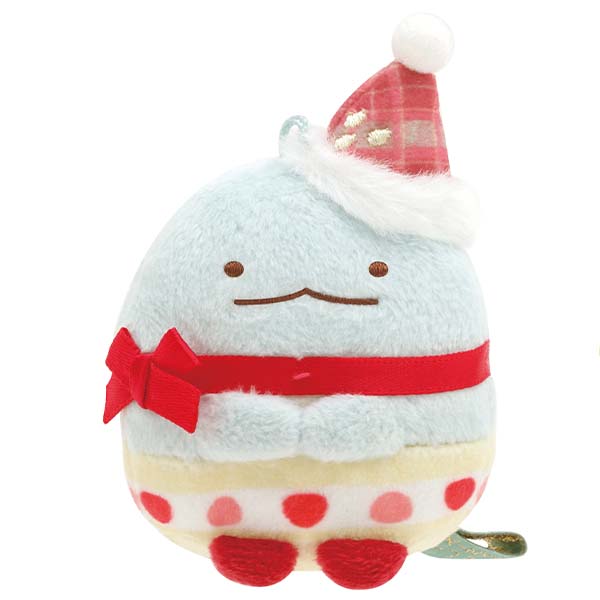 Japan San-X Sumikko Gurashi Mini Plush Doll Soft Toy (Strawberry Christmas)