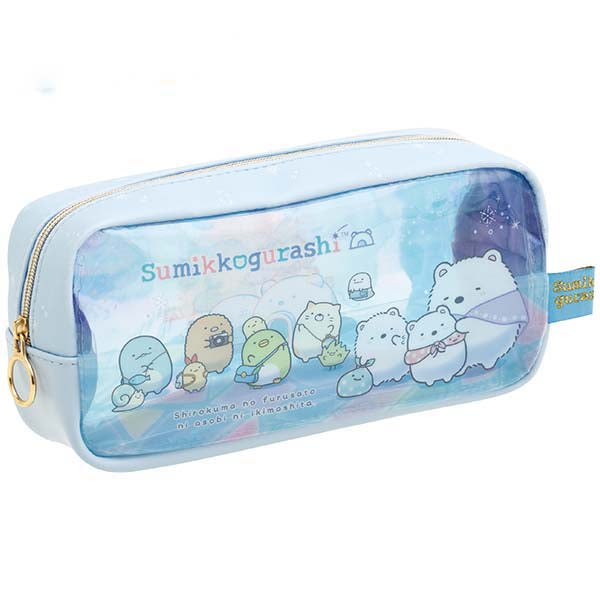 Japan San-x Sumikko Gurashi Clear Pencil Case Pen Pouch (White Bear's Hometown)