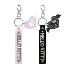 Cargar imagen en el visor de la galería, Japan Sanrio Hello Kitty Logo Tag Keychain (Angel &amp; Little Devil)
