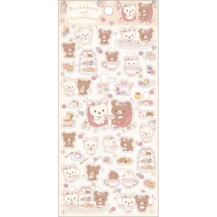 Japan San-X Rilakkuma Sticker Seal (Flower Tea Time)