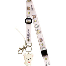 Afbeelding in Gallery-weergave laden, Japan San-X Rilakkuma / Sumikko Gurashi / Chickip Dancers Neck Mascot Lanyard Keychain Key Holder
