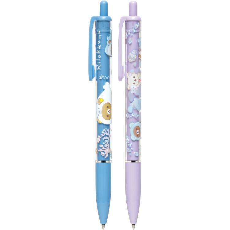 Japan San-x Rilakkuma Ballpoint Pen Set of 2 (Ocean)