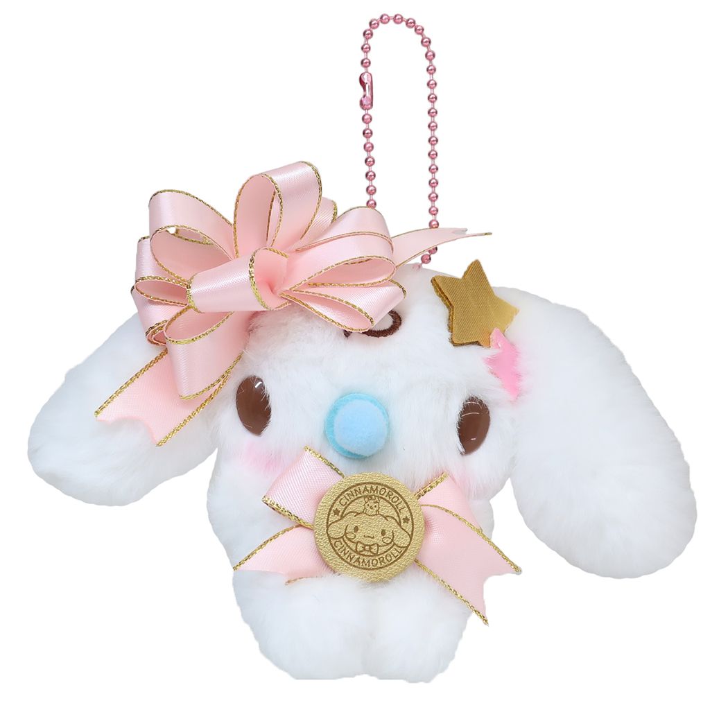 Japan Sanrio Cinnamoroll Plush Doll Keychain (Ribbon Flower)