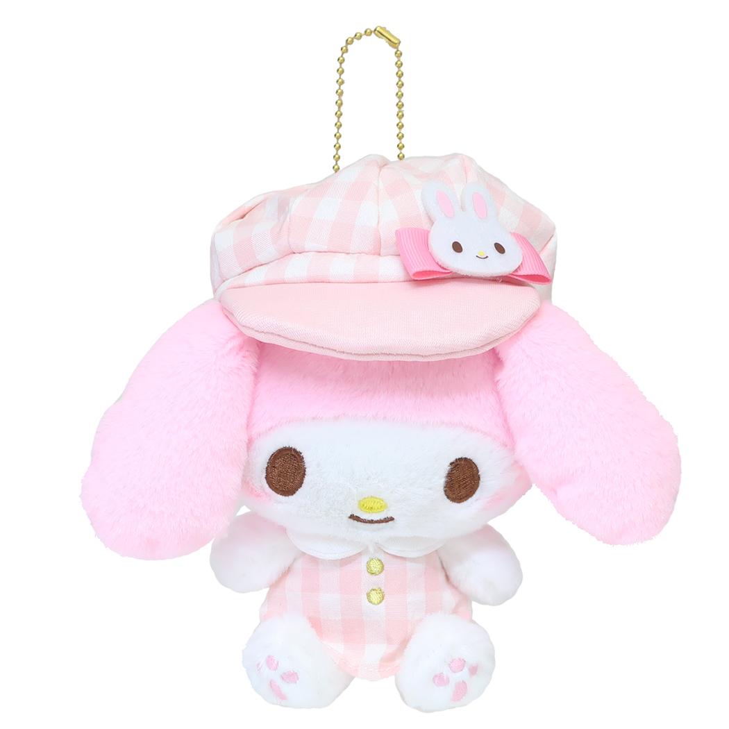 Japan Sanrio Plush Doll Keychain (Gingham Cap)