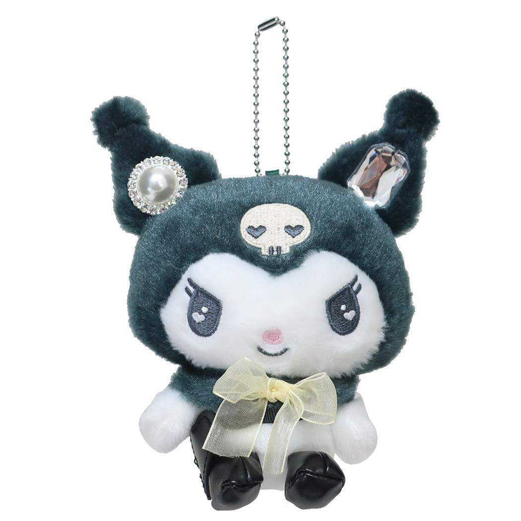 Japan Sanrio Kuromi Plush Doll Keychain (French Girly)