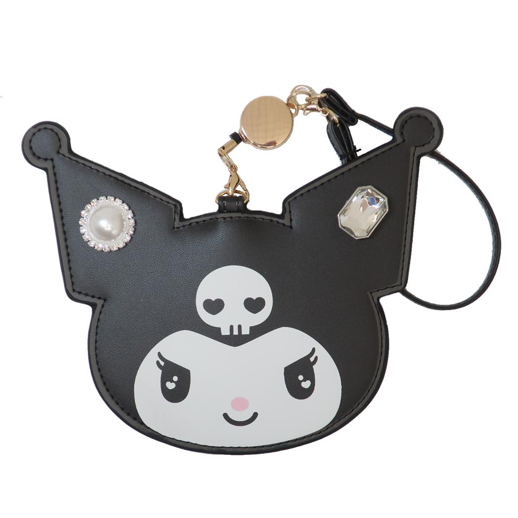 Japan Sanrio Kuromi Reel Card Holder Pass Case (French Girly)