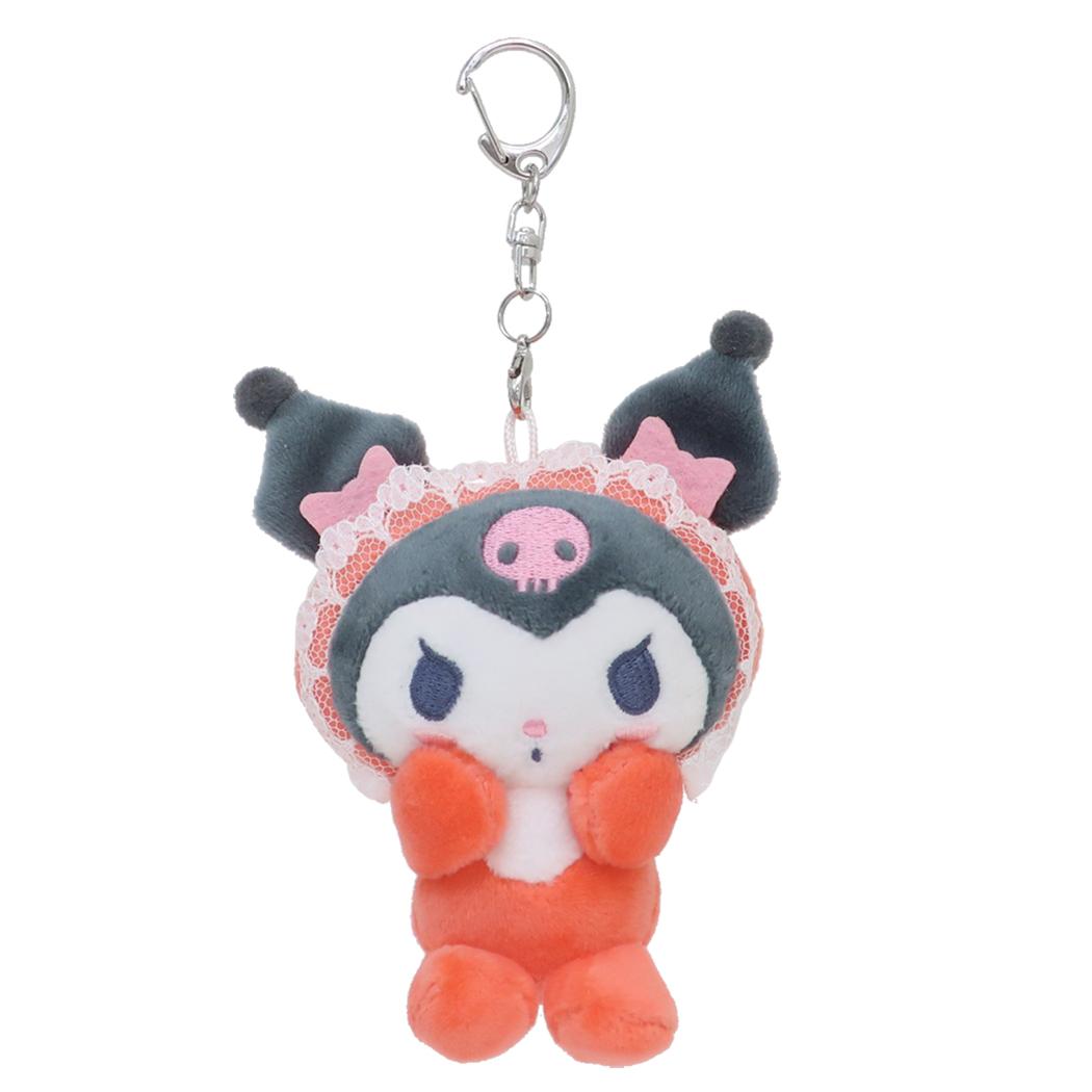 Japan Sanrio Kuromi Plush Doll Keychain (Colorful Baby)