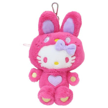 이미지를 갤러리 뷰어에 로드 , Japan Sanrio Hello Kitty Plush Doll Keychain (Colorful Bunny)
