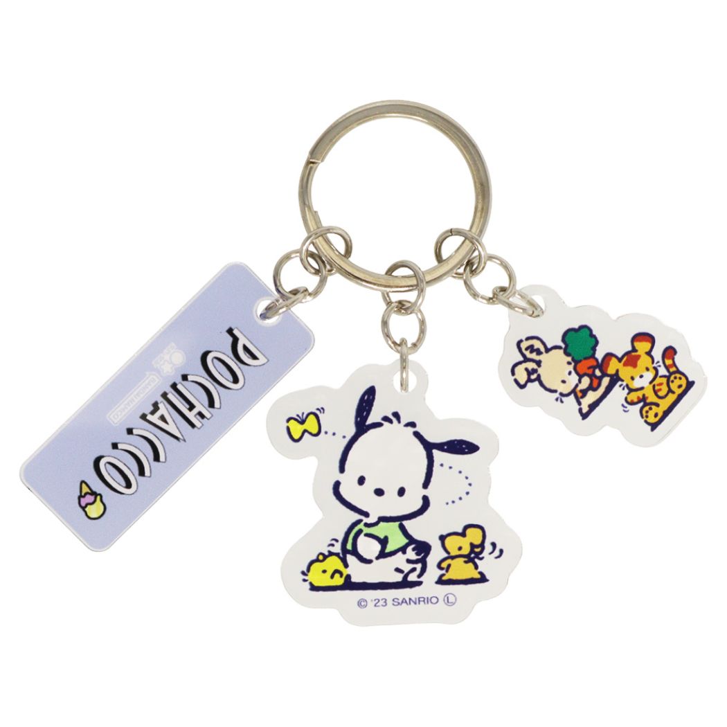 Japan Sanrio Patty and Jimmy / Marron Cream / Pochacco / Tuxedo Sam Keychain Key Ring (Retro)