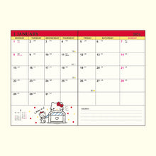 Load image into Gallery viewer, Japan Sanrio Characters Mix / Hello Kitty / My Melody / Little Twin Stars / Kuromi / Pochacco / Pompompurin / Cinnamoroll 2024 Weekly B6 Schedule Book / Planner
