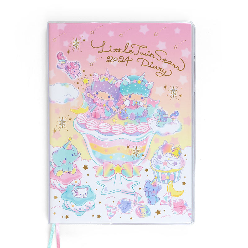 Japan Sanrio Characters Mix / Hello Kitty / My Melody / Little Twin Stars / Kuromi / Pochacco / Pompompurin / Cinnamoroll 2024 Weekly B6 Schedule Book / Planner