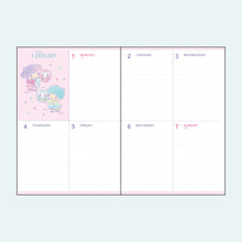 Load image into Gallery viewer, Japan Sanrio Characters Mix / Hello Kitty / My Melody / Little Twin Stars / Kuromi / Pochacco / Pompompurin / Cinnamoroll 2024 Weekly B6 Schedule Book / Planner
