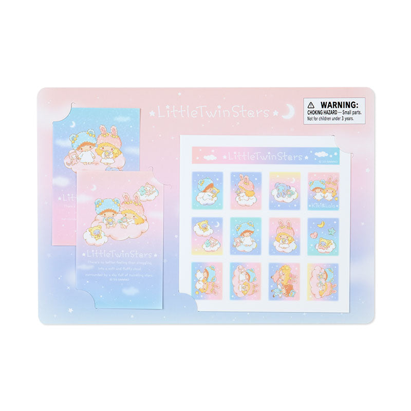 Japan Sanrio Little Twin Stars Sticker Seal (Fluffy Fancy)