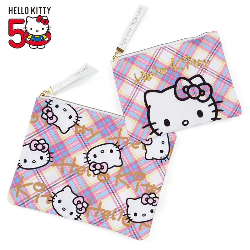 Japan Sanrio Hello Kitty Flat Pouch Set (Dress Tartan)