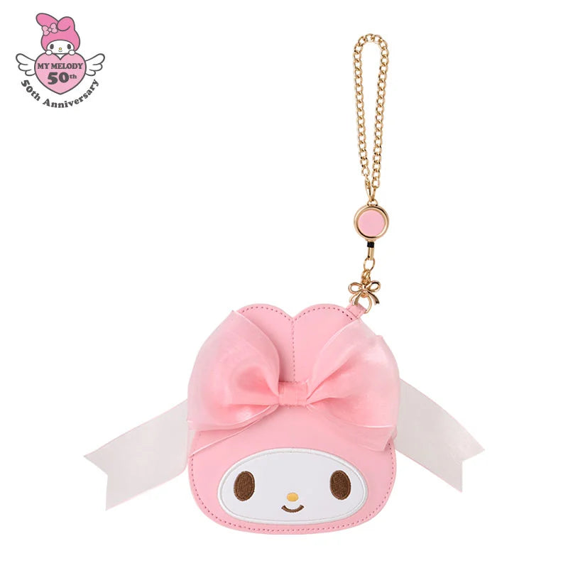 Japan Sanrio My Melody Reel Card Holder Pass Case (Ribbon Princess)