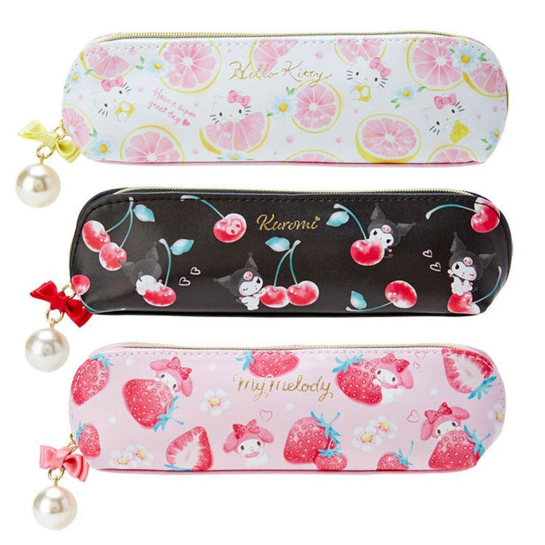 Japan Sanrio Hello Kitty / My Melody / Kuromi Small Pencil Case Pen Pouch (Fruit)