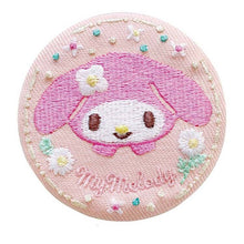 Load image into Gallery viewer, Japan Sanrio Cinnamoroll / Bad Badtz Maru / Tuxedo Sam / Pochacco / My Melody/ Kuromi / Pompompurin / Marron Cream / Hello Kitty / Keroppi / Hangyodon / Little Twin Stars Badge Brooch (Embroidery)
