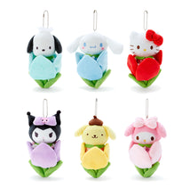 Load image into Gallery viewer, Japan Sanrio Hello Kitty / My Melody / Kuromi / Cinnamoroll / Pochacco / Pompompurin Flower Style Plush Doll Keychain (Spring)
