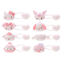 Load image into Gallery viewer, Japan Sanrio Hello Kitty / My Melody / Kuromi / Pochacco / Cinnamoroll / Pompompurin / Hangyodon / Tuxedo Sam Plush Ponytail Holder Hair Tie (Sakura)
