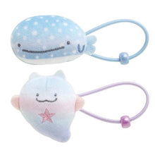 Load image into Gallery viewer, Japan San-X Jinbesan Plush Ponytail Holder Hair Tie (Deep Sea)
