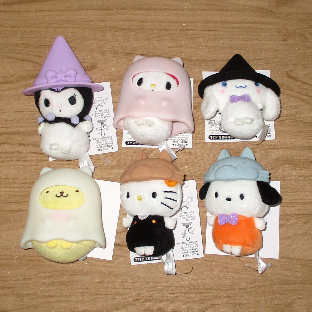Japan Sanrio Hello Kitty / My Melody / Pompompurin / Cinnamoroll / Kuromi / Pochacco Plush Doll Keychain ( Halloween )