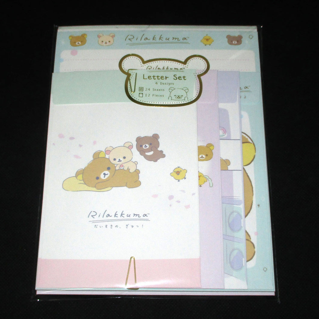 Japan San-X Rilakkuma Letter Paper and Envelope Set (Snuggle)