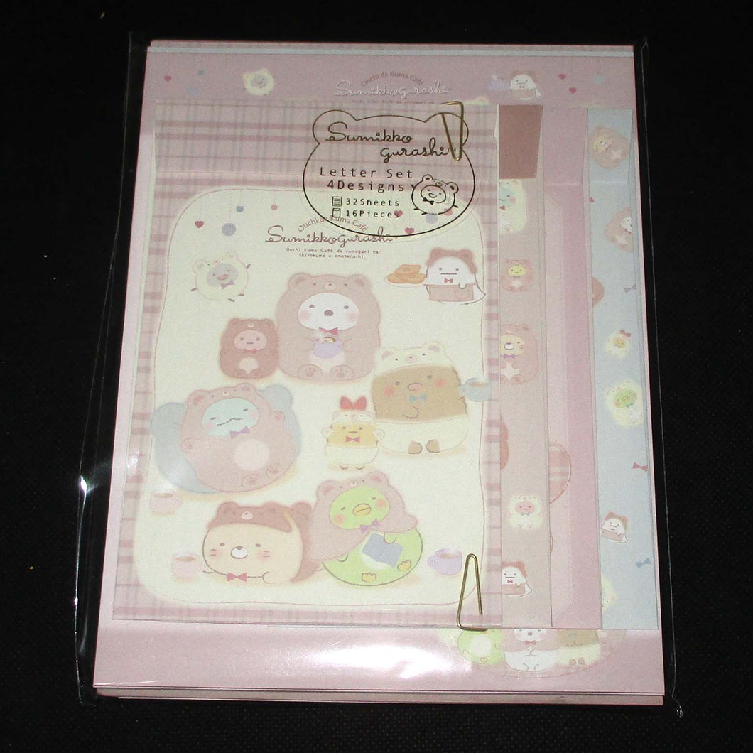 Japan San-X Sumikko Gurashi Letter Paper & Envelope Set (Bear Cafe)