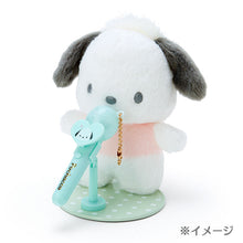 Lade das Bild in den Galerie-Viewer, Japan Sanrio My Melody / Pompompurin / Cinnamoroll / Kuromi / Hangyodon / Pochacco Microphone Style LED Light Keychain Mascot Charm (Pitatto)
