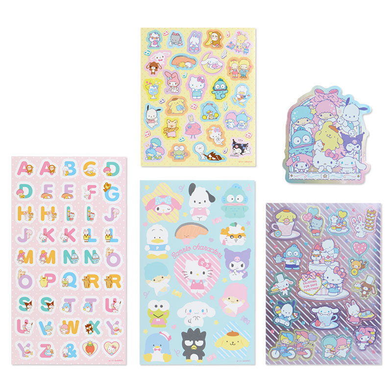 Sanrio Characters Pocket Sticker Sheet 1PC (Hello Kitty, My Melody, Kuromi,  etc) 