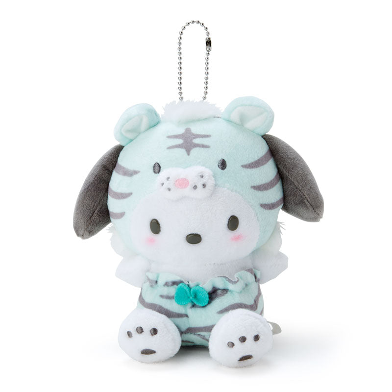 Japan Sanrio Hello Kitty / My Melody / Pompompurin / Cinnamoroll / Pochacco / Kuromi Zodiac Plush Doll Keychain Mascot Charm (Tiger)