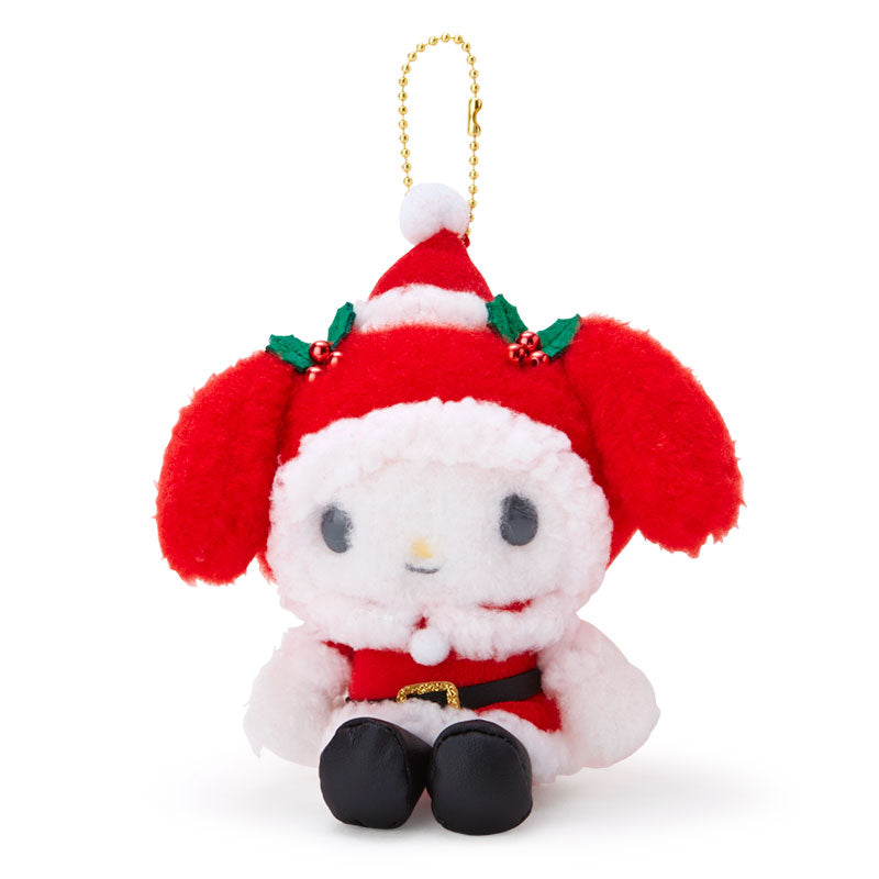 Japan Sanrio Hello Kitty / My Melody / Little Twin Stars / Pompompurin / Cinnamoroll / Pochacco / Kuromi / Hangyodon Plush Doll Keychain Mascot Charm (Christmas)