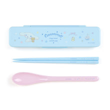 Afbeelding in Gallery-weergave laden, Japan Sanrio Cinnamoroll / Kuromi / Pochacco / Hangyodon Chopsticks Spoon and Case Set
