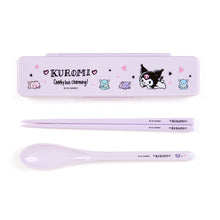 Afbeelding in Gallery-weergave laden, Japan Sanrio Cinnamoroll / Kuromi / Pochacco / Hangyodon Chopsticks Spoon and Case Set
