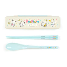 Afbeelding in Gallery-weergave laden, Japan Sanrio Cinnamoroll / Kuromi / Pochacco / Hangyodon Chopsticks Spoon and Case Set
