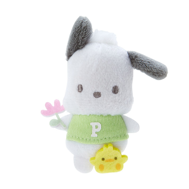 Japan Sanrio Pochacco Plush Doll Mascot Brooch Pin (Spring)