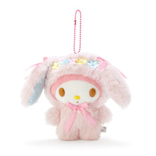 Lade das Bild in den Galerie-Viewer, Japan Sanrio My Melody / Cinnamoroll / Kuromi / Pochacco / Pompompurin / Tuxedo Sam Plush Doll Keychain (Easter)
