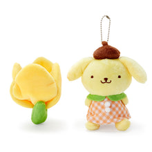 Load image into Gallery viewer, Japan Sanrio Hello Kitty / My Melody / Kuromi / Cinnamoroll / Pochacco / Pompompurin Flower Style Plush Doll Keychain (Spring)
