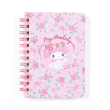 Load image into Gallery viewer, Japan Sanrio Characters Mix / My Melody / Kuromi / Pompompurin / Cinnamoroll / Pochacco B7 Small Spiral Notebook
