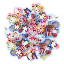 Load image into Gallery viewer, Japan Sanrio Characters Mix / Pompompurin / Hello Kitty / Cinnamoroll / Little Twin Stars Flake Sticker Seal Pack (Summer) 2022 Design
