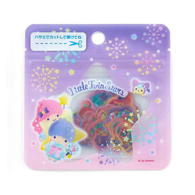 Japan Sanrio Characters Mix / Pompompurin / Hello Kitty / Cinnamoroll / Little Twin Stars Flake Sticker Seal Pack (Summer) 2022 Design