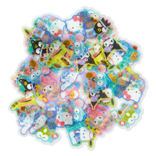 Load image into Gallery viewer, Japan Sanrio Characters Mix / Pompompurin / Hello Kitty / Cinnamoroll / Little Twin Stars Flake Sticker Seal Pack (Summer) 2022 Design
