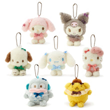 Lade das Bild in den Galerie-Viewer, Japan Sanrio Kuromi / Hangyodon / Pompompurin / Hello Kitty / Pochacco / My Melody / Cinnamoroll Plush Doll Keychain (Ribbon)
