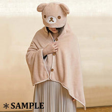 Load image into Gallery viewer, Japan San-X Rilakkuma / Sumikko Gurashi Plush Blanket Cloak with Hat
