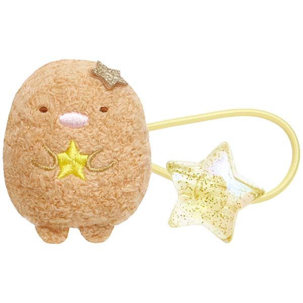 Japan San-X Sumikko Gurashi Hair Accessories Plush Ponytail Holder Hair Tie (Star)