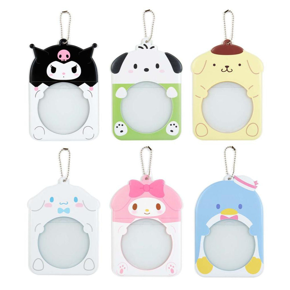 Japan Sanrio Kuromi / Pochacco / Pompompurin / Cinnamoroll / My Melody / Tuxedo Sam Photo Card Holder / Coaster Case Keychain