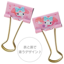 Load image into Gallery viewer, Japan Sanrio Hello Kitty / My Melody / Little Twin Stars / Cinnamoroll Binder Clip / Paper Clip (Happiness)
