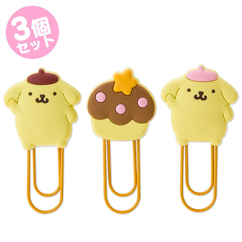 Japan Sanrio Pompompurin Big Paper Clip (3pcs)