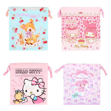 Load image into Gallery viewer, Japan Sanrio Hummingmint / My Melody / Hello Kitty / Bonbonribbon Drawstring Bag / Cotton Gift Bag (S)
